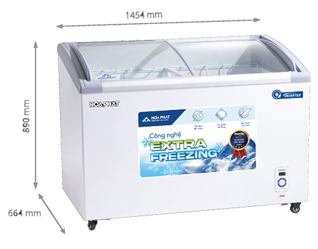 Tủ đông trưng bày Hòa Phát Inverter 451 lít HSF-AD8451.C1